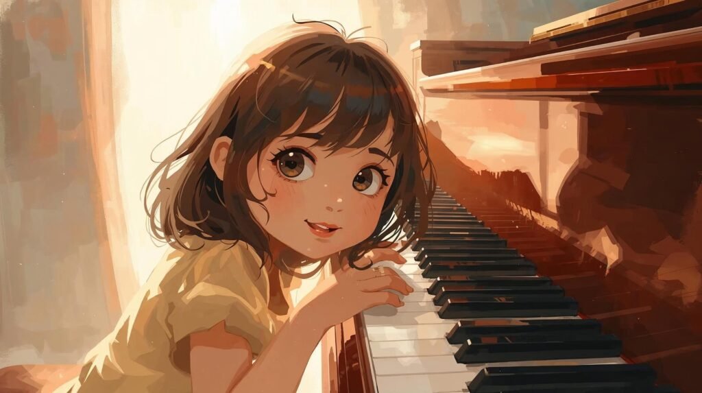 Playing piano
